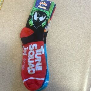 NEW 3Pk Men's 6-12 Space Jam: A New Legacy Novelty Socks-Bugs-Marvin-Taz